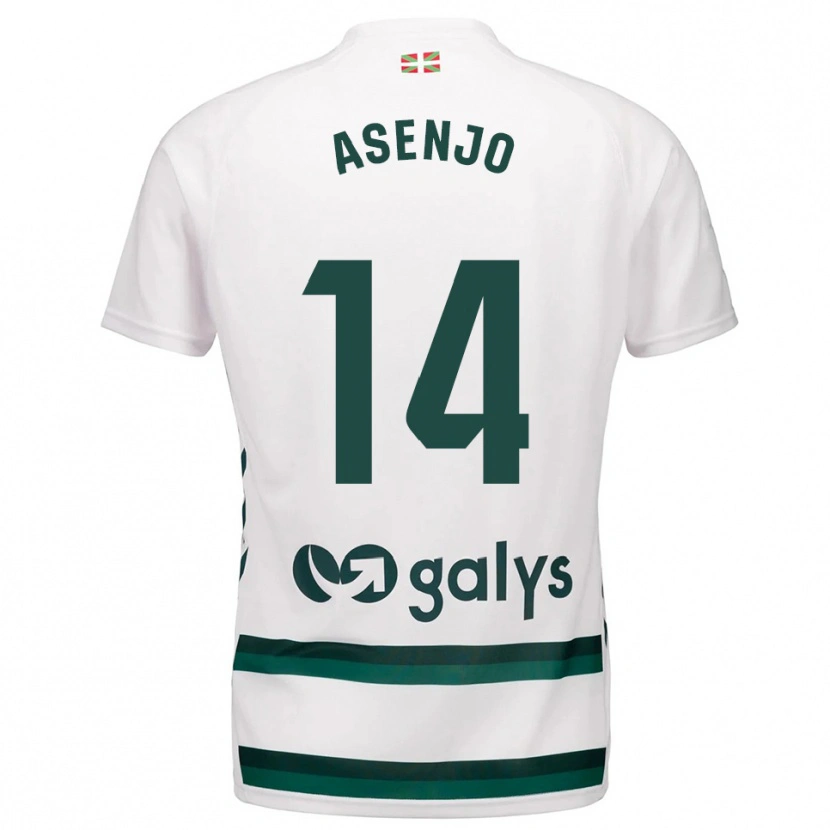 Danxen Kinderen Ibai Asenjo #14 Wit Groen Uitshirt Uittenue 2025/26 T-Shirt België