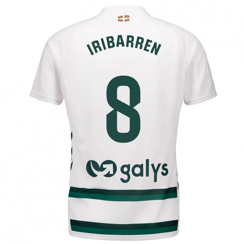 Danxen Kinderen Amaia Iribarren Arteta #8 Wit Groen Uitshirt Uittenue 2025/26 T-Shirt België