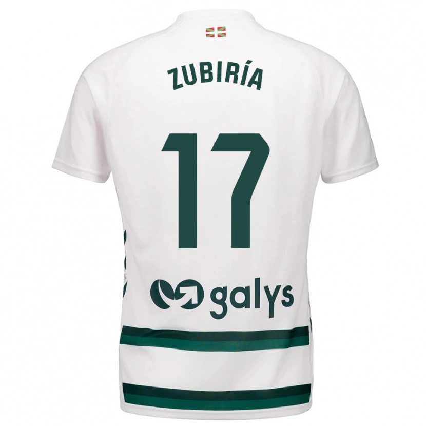 Danxen Kinderen Iker Zubiría #17 Wit Groen Uitshirt Uittenue 2025/26 T-Shirt België