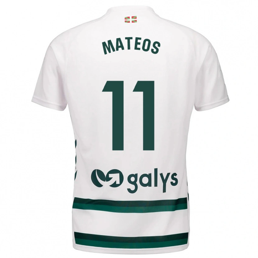 Danxen Kinderen Endika Mateos #11 Wit Groen Uitshirt Uittenue 2025/26 T-Shirt België