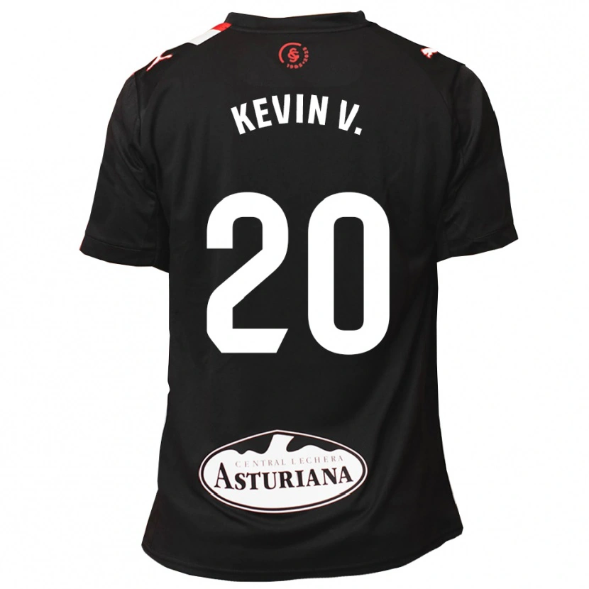 Danxen Kinderen Kevin Vázquez #20 Zwart Wit Uitshirt Uittenue 2025/26 T-Shirt België