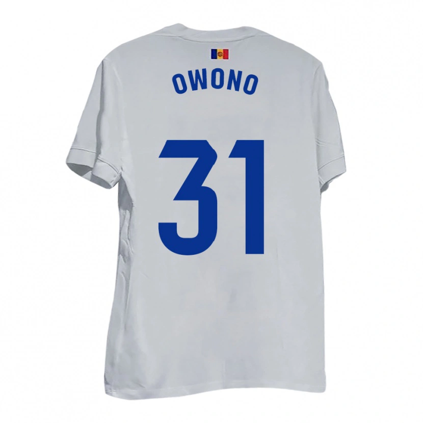 Danxen Kinderen Jesús Owono #31 Wit Blauw Geel Uitshirt Uittenue 2025/26 T-Shirt België