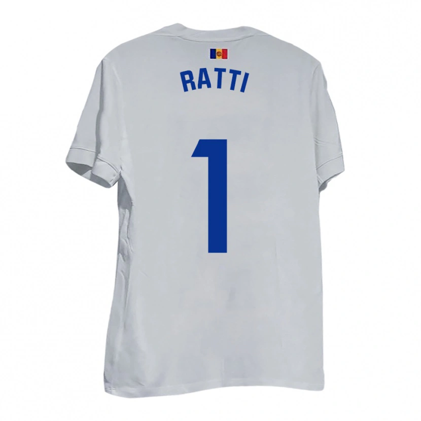 Danxen Kinderen Nico Ratti #1 Wit Blauw Geel Uitshirt Uittenue 2025/26 T-Shirt België