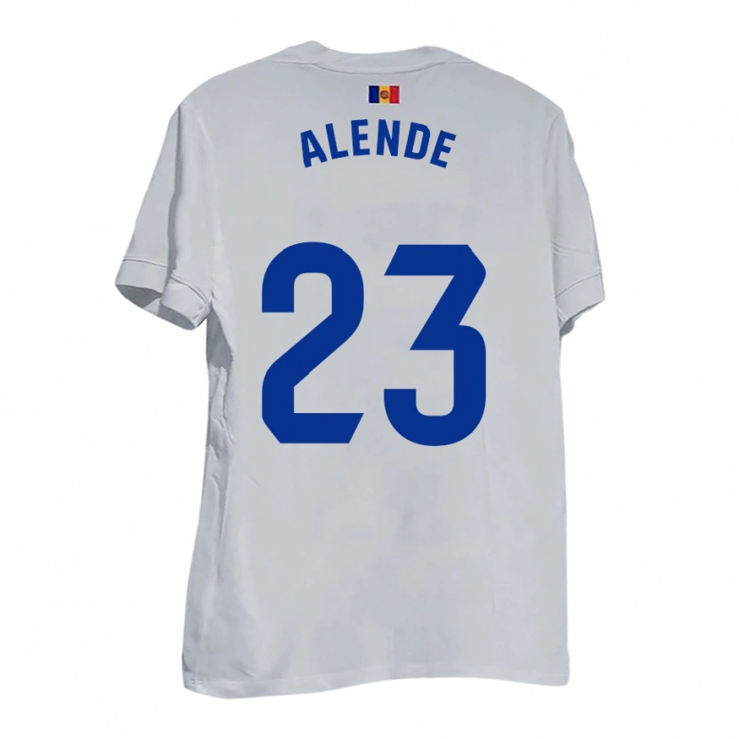 Danxen Kinderen Diego Alende #23 Wit Blauw Geel Uitshirt Uittenue 2025/26 T-Shirt België