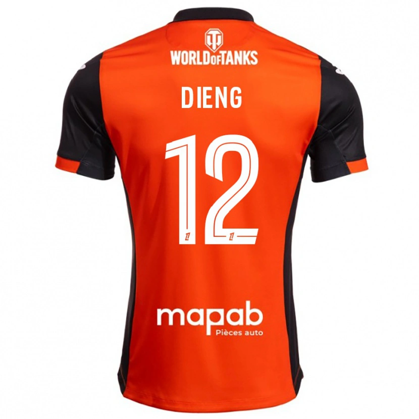 Danxen Heren Bamba Dieng #12 Zwart Oranje Thuisshirt Thuistenue 2025/26 T-Shirt België