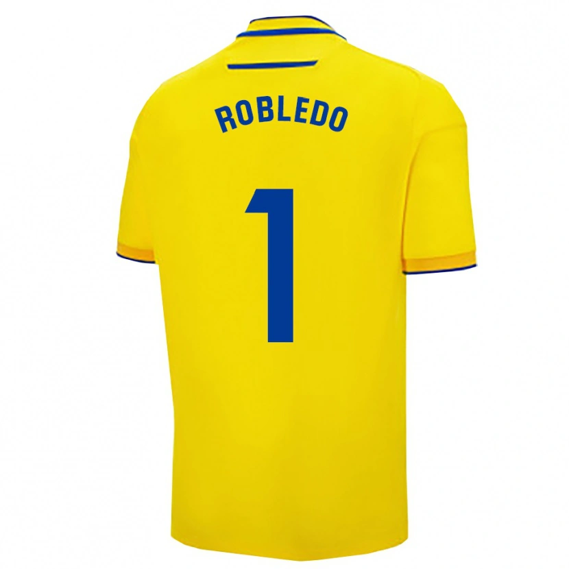 Danxen Heren Robledo #1 Geel Marineblauw Thuisshirt Thuistenue 2025/26 T-Shirt België