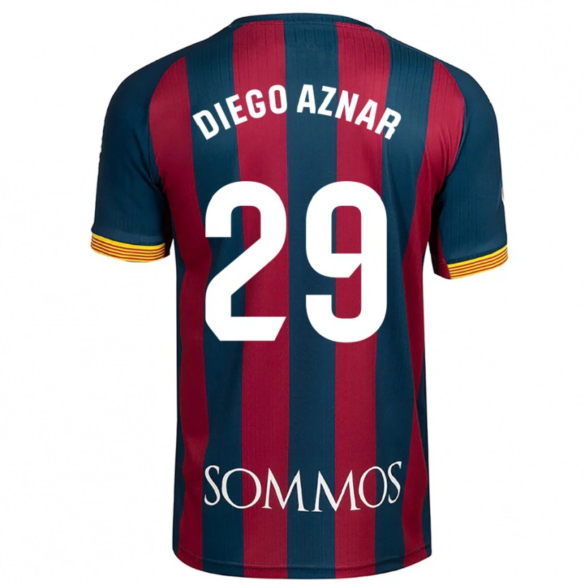 Danxen Heren Diego Aznar #29 Marineblauw Rood Thuisshirt Thuistenue 2025/26 T-Shirt België