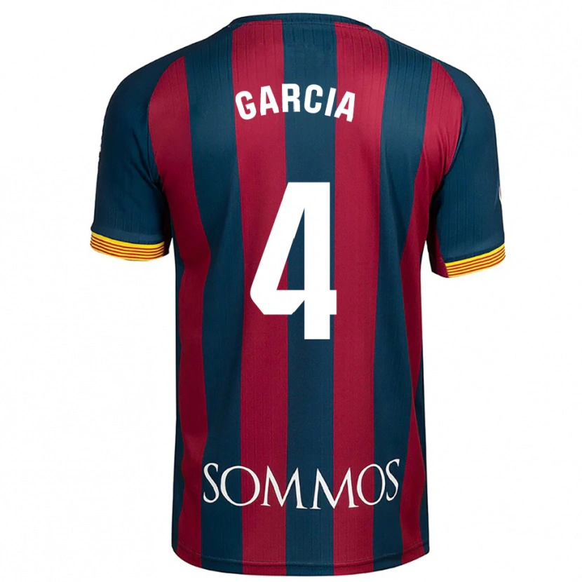 Danxen Heren Nacho García #4 Marineblauw Rood Thuisshirt Thuistenue 2025/26 T-Shirt België