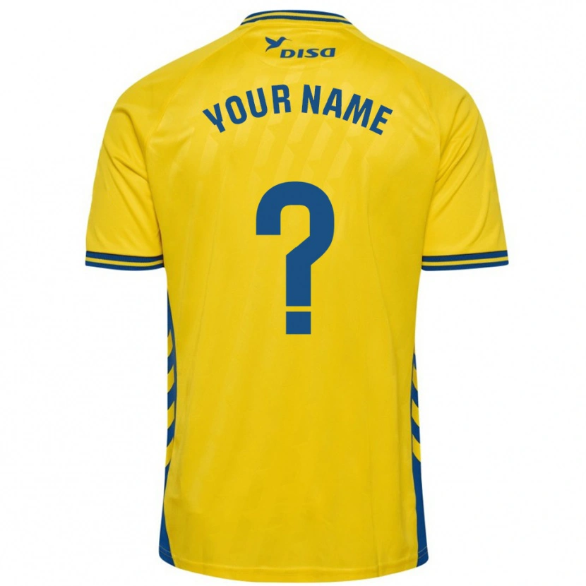 Danxen Heren Uw Naam #0 Geel Blauw Thuisshirt Thuistenue 2025/26 T-Shirt België