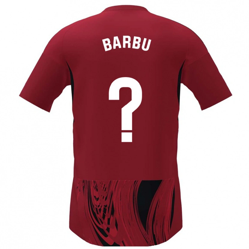 Danxen Heren Álex Barbu #0 Rood Zwart Thuisshirt Thuistenue 2025/26 T-Shirt België