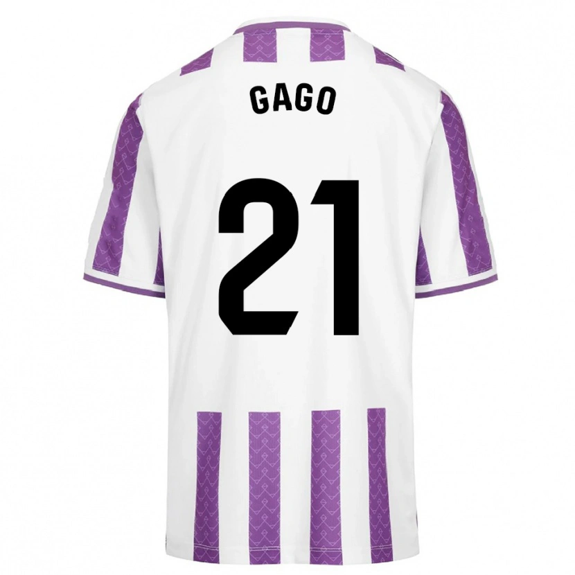 Danxen Heren Lucía Gago Sánchez #21 Paars Wit Thuisshirt Thuistenue 2025/26 T-Shirt België