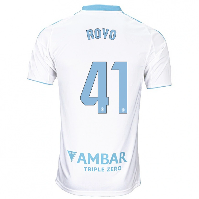 Danxen Heren Eduardo Royo #41 Wit Hemelsblauw Thuisshirt Thuistenue 2025/26 T-Shirt België