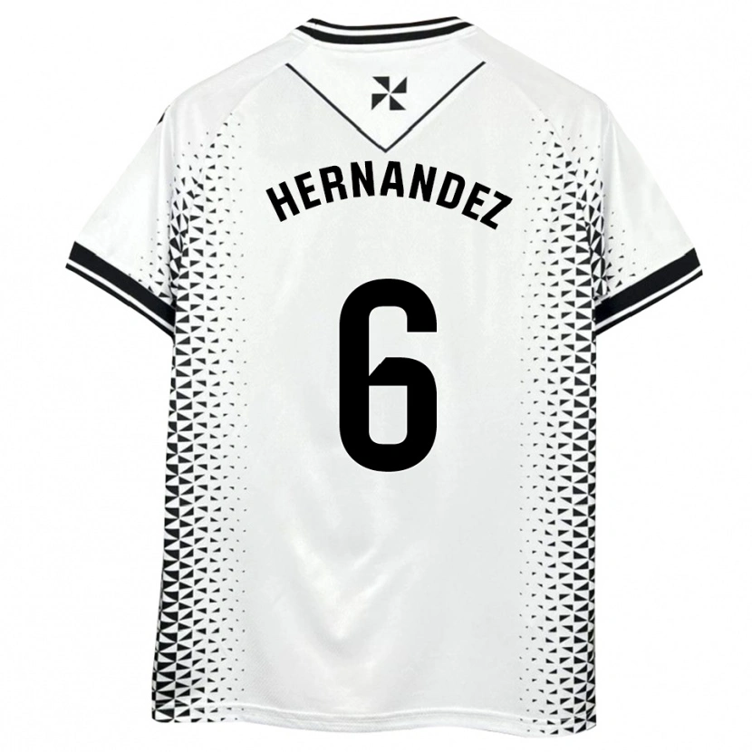 Danxen Heren Carlos Hernández #6 Wit Zwart Thuisshirt Thuistenue 2025/26 T-Shirt België