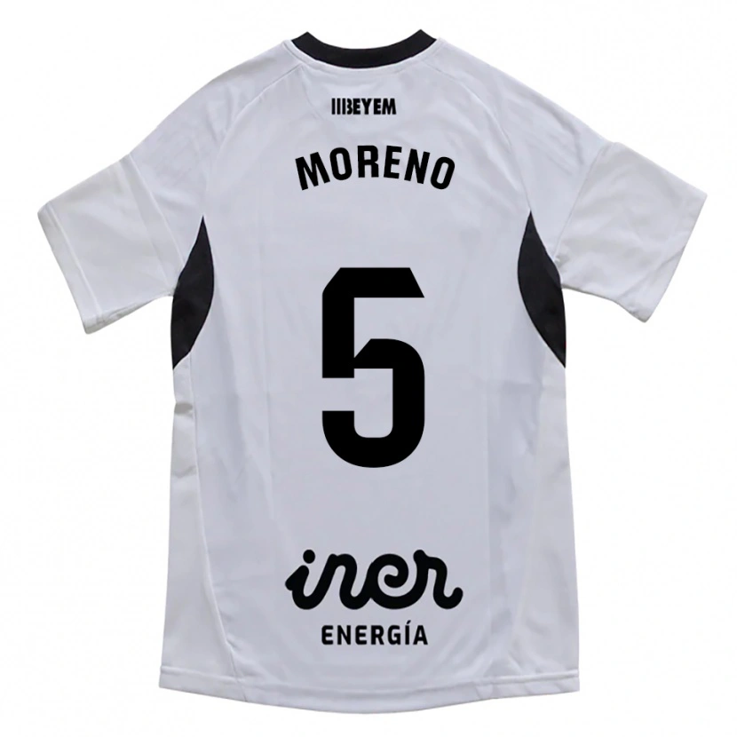 Danxen Heren Javi Moreno #5 Wit Paars Thuisshirt Thuistenue 2025/26 T-Shirt België