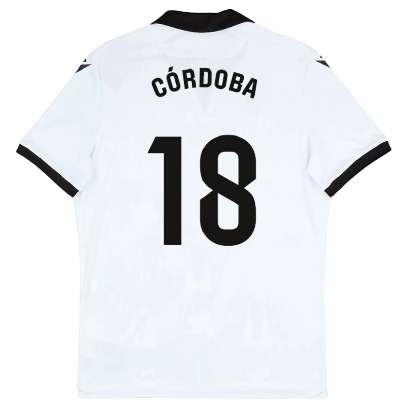 Danxen Heren Aitor Córdoba #18 Wit Zwart Thuisshirt Thuistenue 2025/26 T-Shirt België