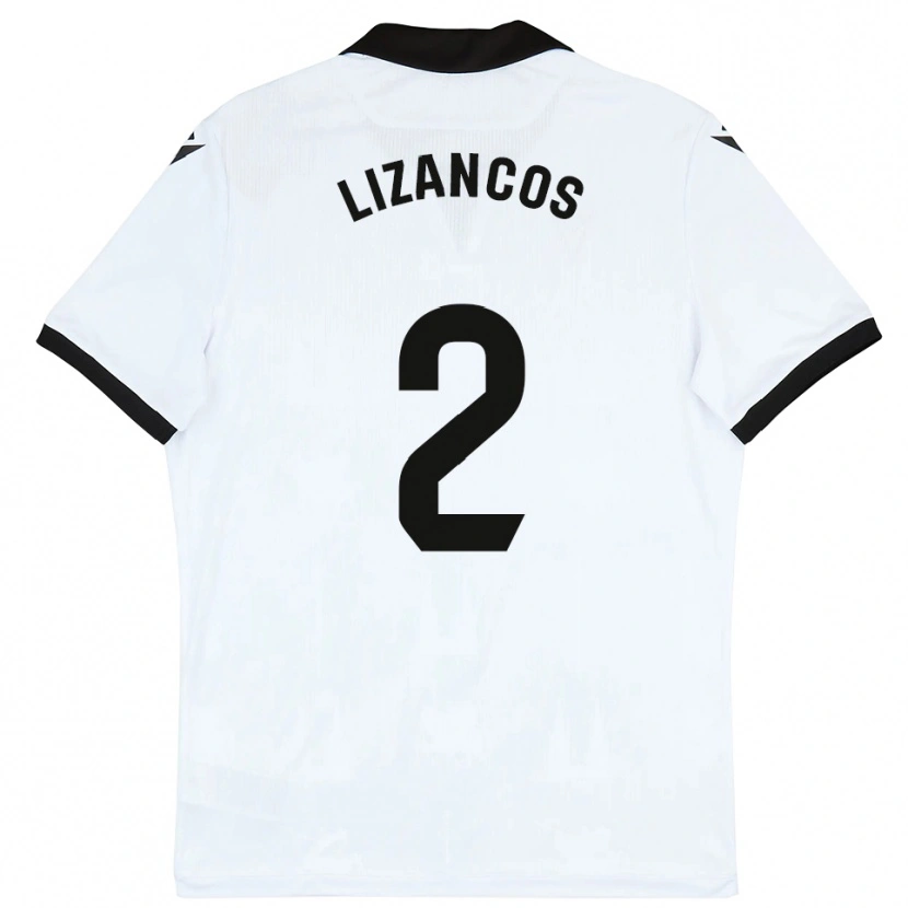 Danxen Heren Álex Lizancos #2 Wit Zwart Thuisshirt Thuistenue 2025/26 T-Shirt België