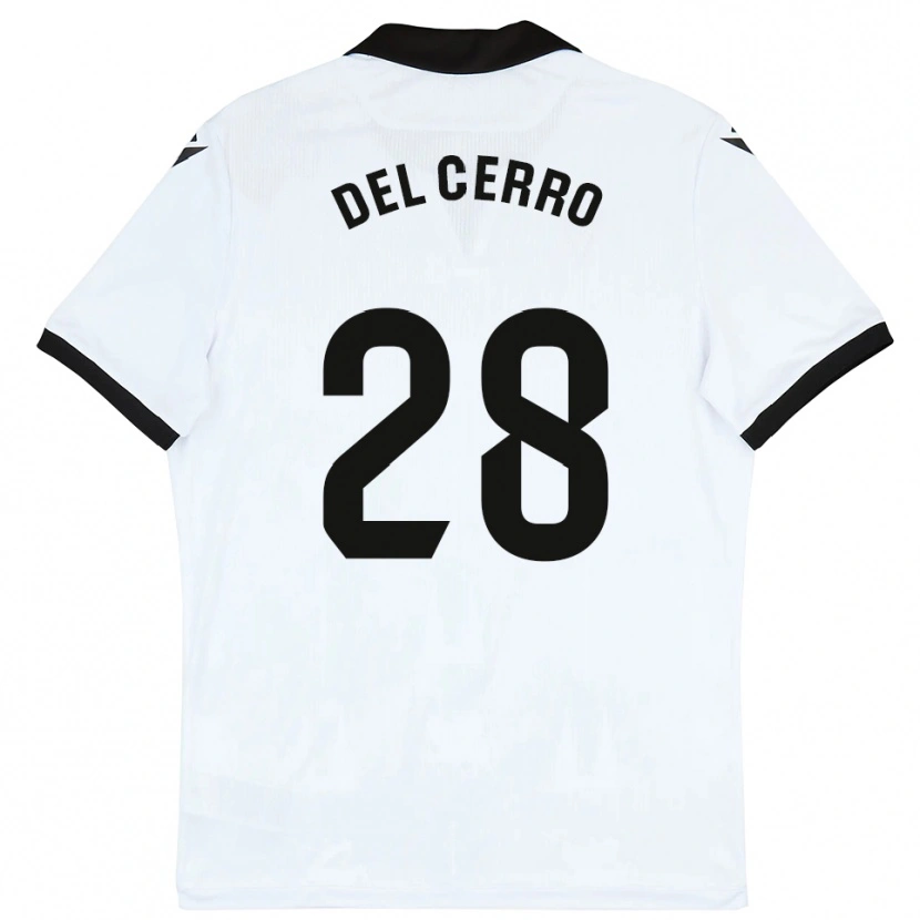 Danxen Heren Saúl Del Cerro #28 Wit Zwart Thuisshirt Thuistenue 2025/26 T-Shirt België