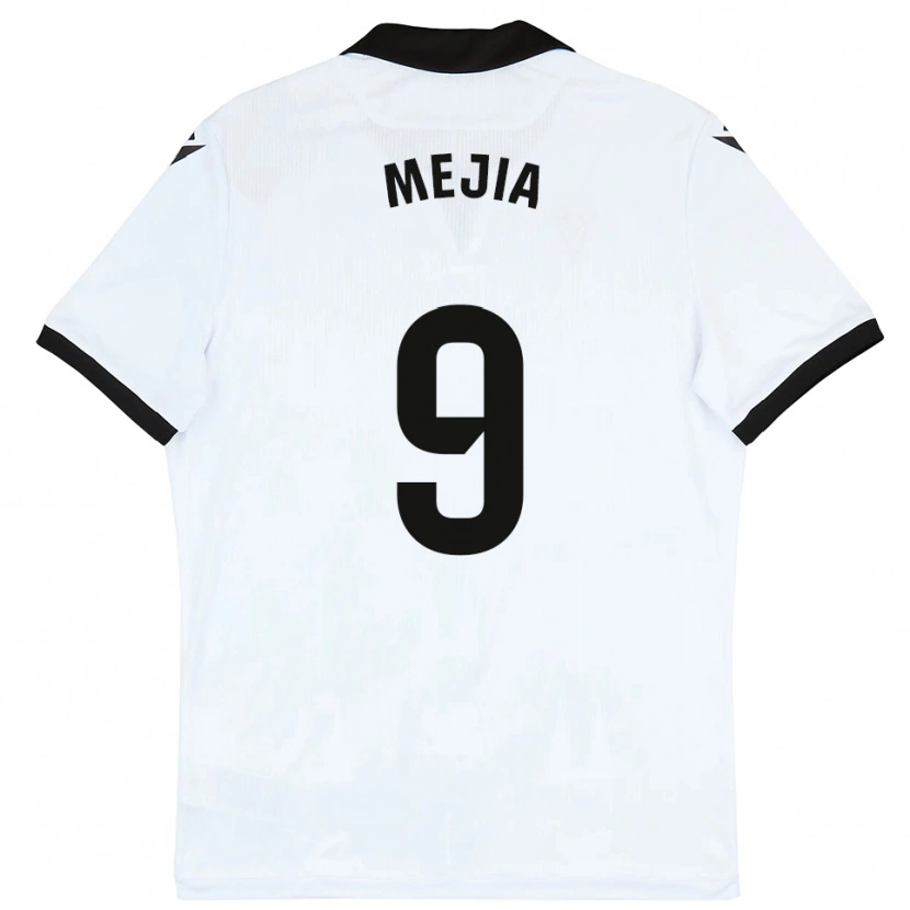 Danxen Heren Mateo Mejía #9 Wit Zwart Thuisshirt Thuistenue 2025/26 T-Shirt België
