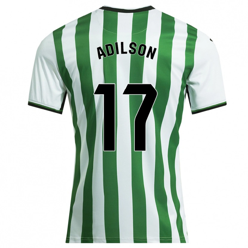 Danxen Heren Adilson #17 Wit Groen Thuisshirt Thuistenue 2025/26 T-Shirt België