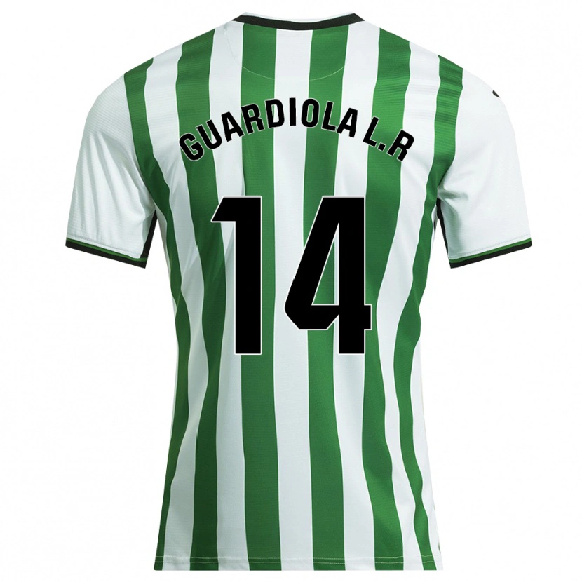 Danxen Heren Sergi Guardiola #14 Wit Groen Thuisshirt Thuistenue 2025/26 T-Shirt België
