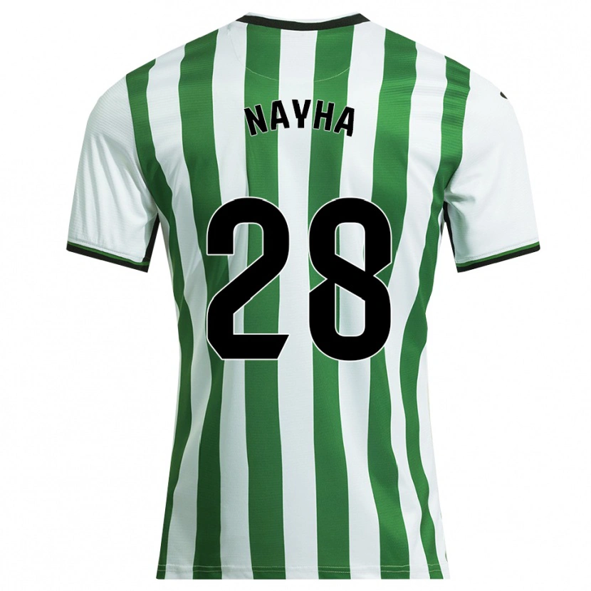 Danxen Heren Nayha Torrejón Moreno #28 Wit Groen Thuisshirt Thuistenue 2025/26 T-Shirt België