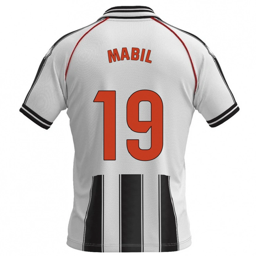 Danxen Heren Awer Mabil #19 Wit Zwart Thuisshirt Thuistenue 2025/26 T-Shirt België