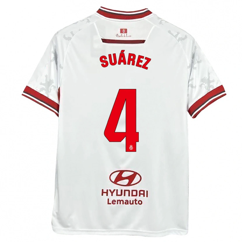 Danxen Heren Rodri Suárez #4 Wit Rood Thuisshirt Thuistenue 2025/26 T-Shirt België