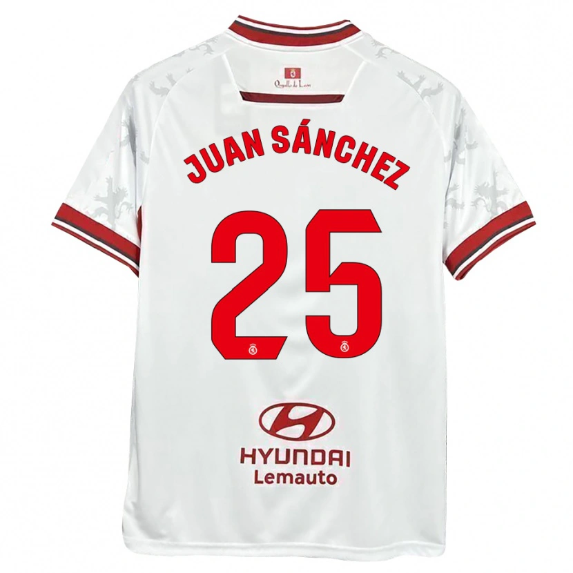 Danxen Heren Juan Sánchez #25 Wit Rood Thuisshirt Thuistenue 2025/26 T-Shirt België