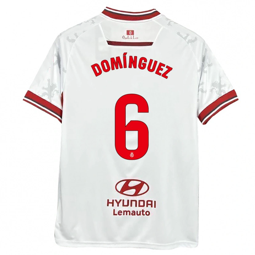 Danxen Heren Jairo Domínguez #6 Wit Rood Thuisshirt Thuistenue 2025/26 T-Shirt België