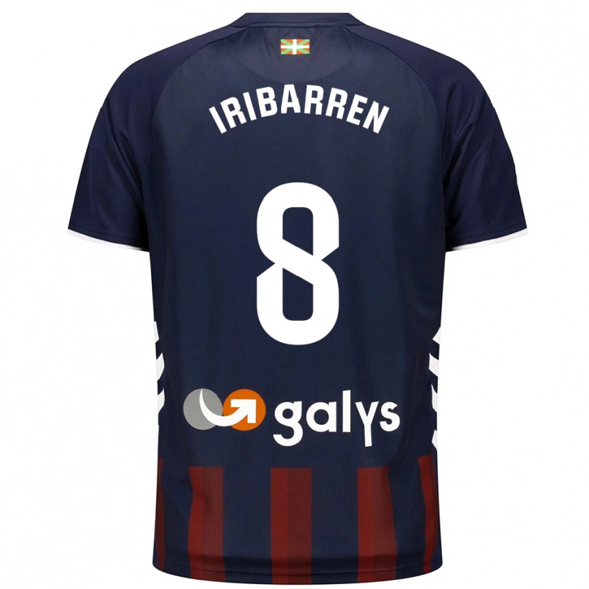 Danxen Heren Amaia Iribarren Arteta #8 Marineblauw Rood Thuisshirt Thuistenue 2025/26 T-Shirt België