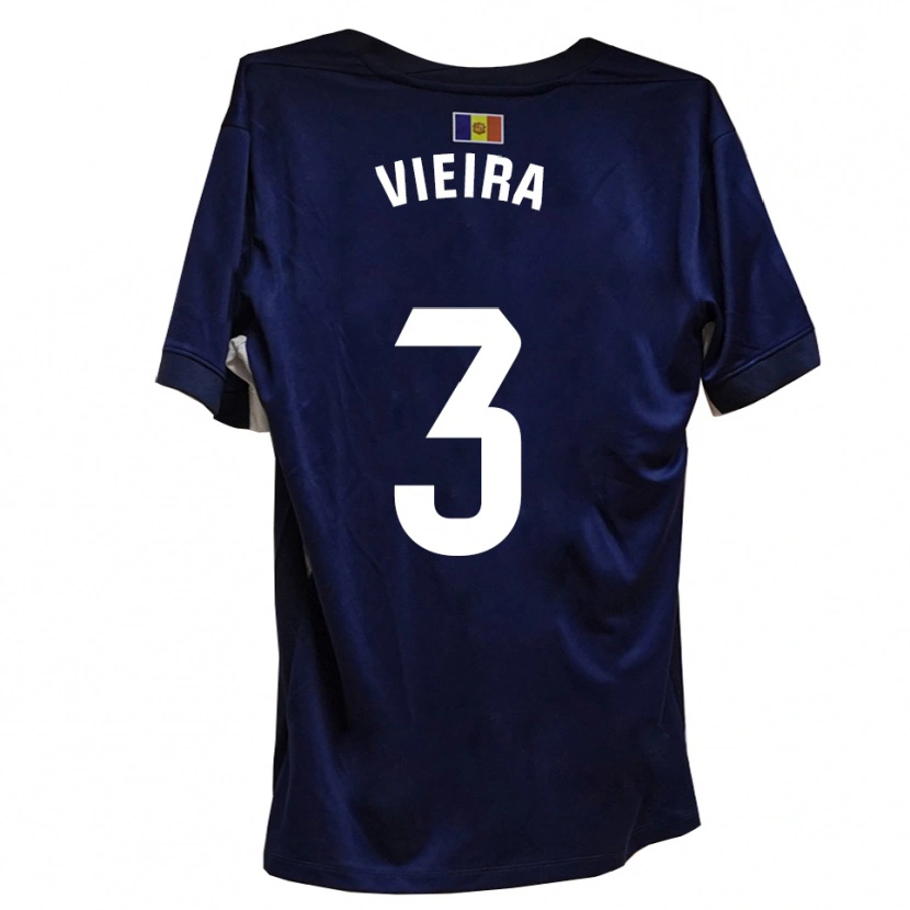 Danxen Heren Daniel Vieira #3 Marineblauw Wit Thuisshirt Thuistenue 2025/26 T-Shirt België