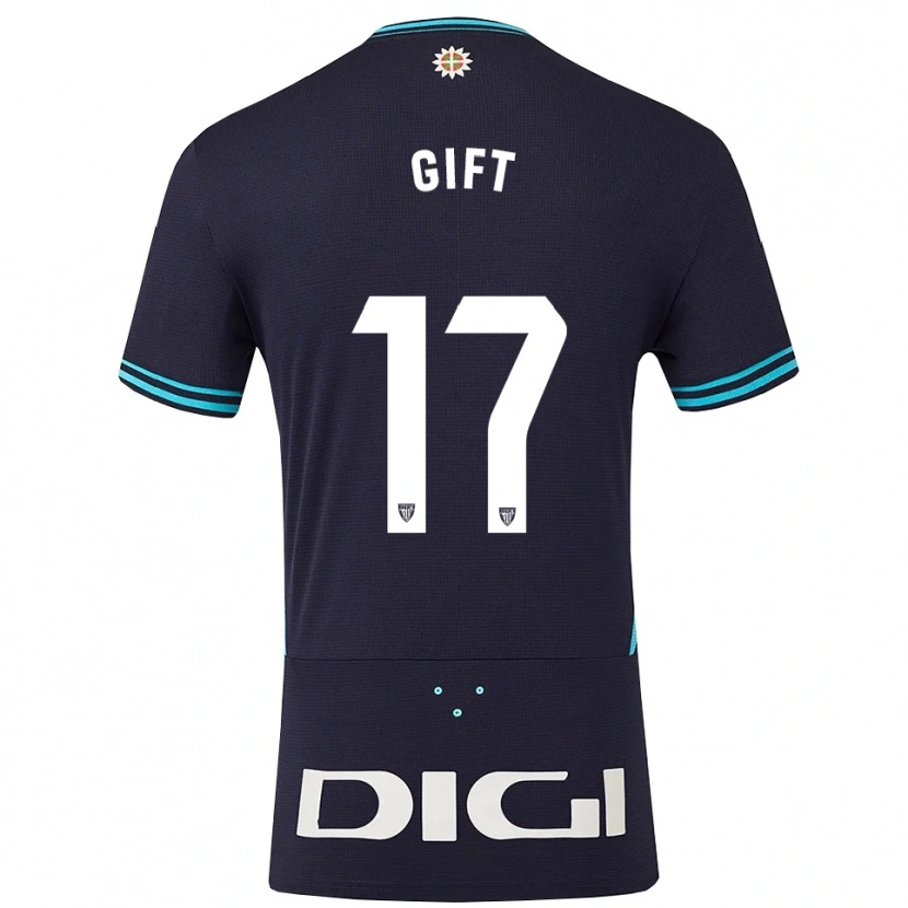 Danxen Heren Elijah Gift #17 Marineblauw Hemelsblauw Uitshirt Uittenue 2025/26 T-Shirt België