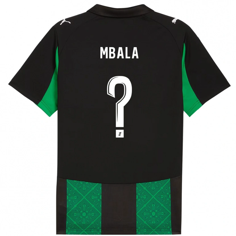 Danxen Heren Keny Mbala #0 Zwart Groen Uitshirt Uittenue 2025/26 T-Shirt België