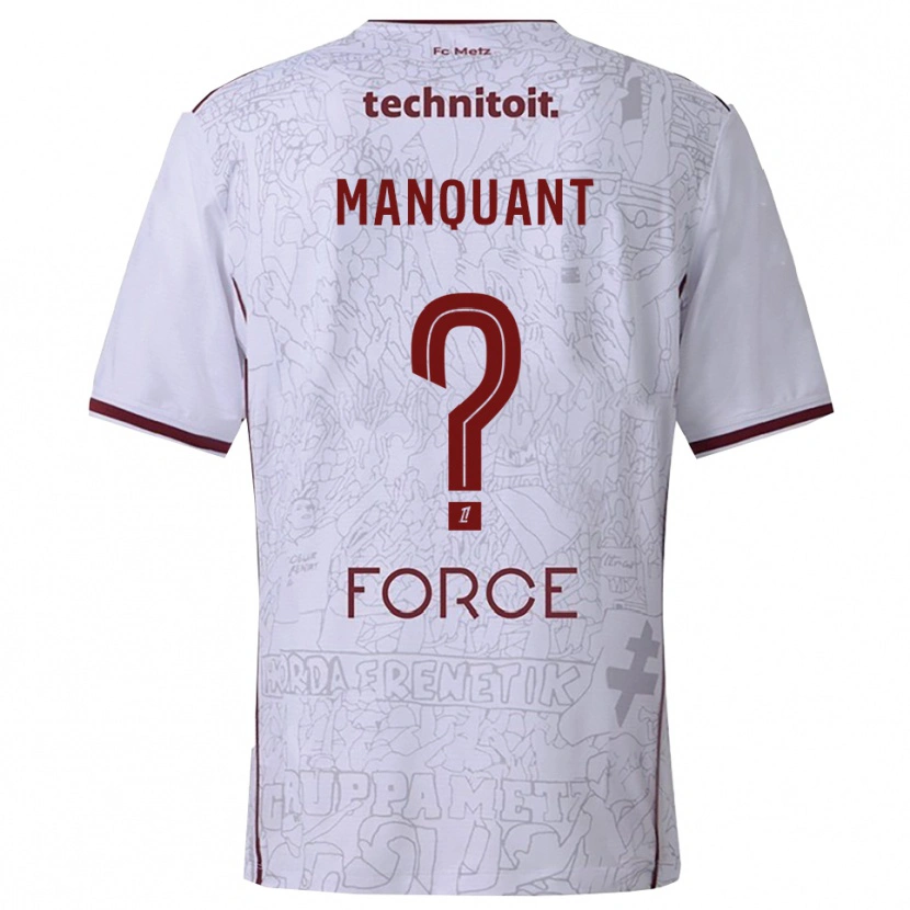 Danxen Heren Joris Manquant #0 Wit Bordeaux Uitshirt Uittenue 2025/26 T-Shirt België