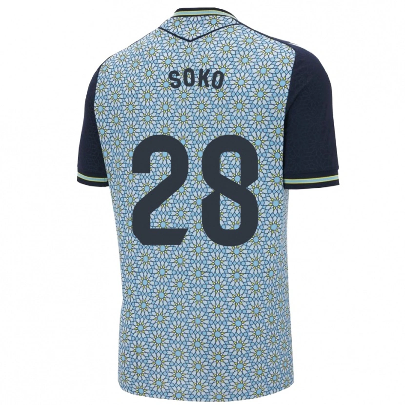 Danxen Heren Patrick Soko #28 Blauw Marineblauw Uitshirt Uittenue 2025/26 T-Shirt België