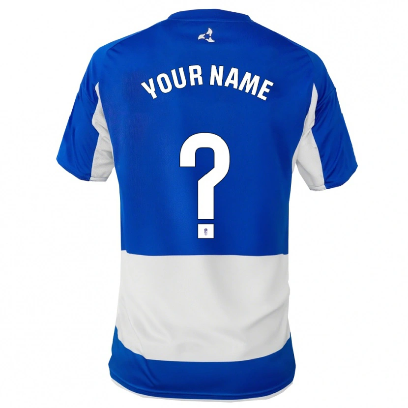 Danxen Heren Uw Naam #0 Blauw Wit Uitshirt Uittenue 2025/26 T-Shirt België