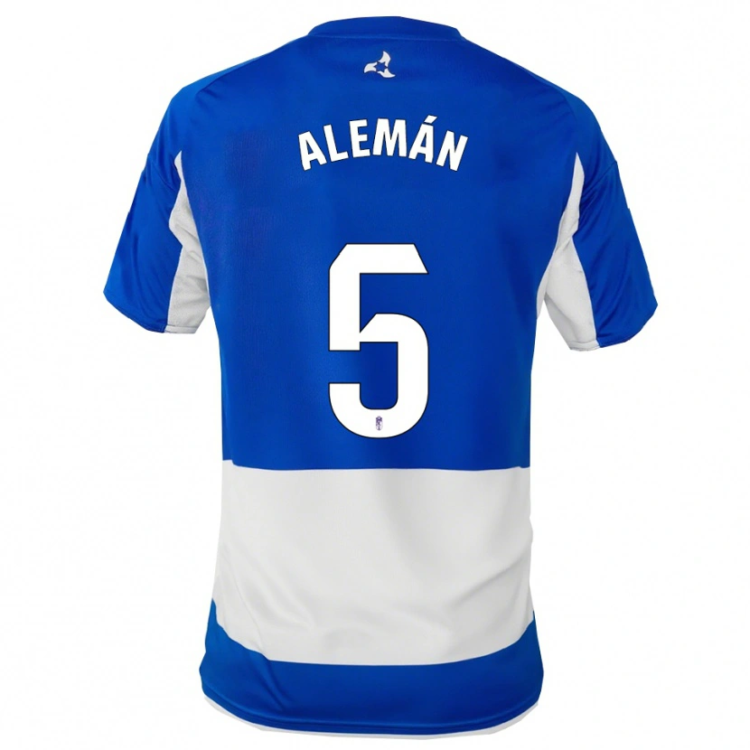 Danxen Heren Carlos Alemán #5 Blauw Wit Uitshirt Uittenue 2025/26 T-Shirt België