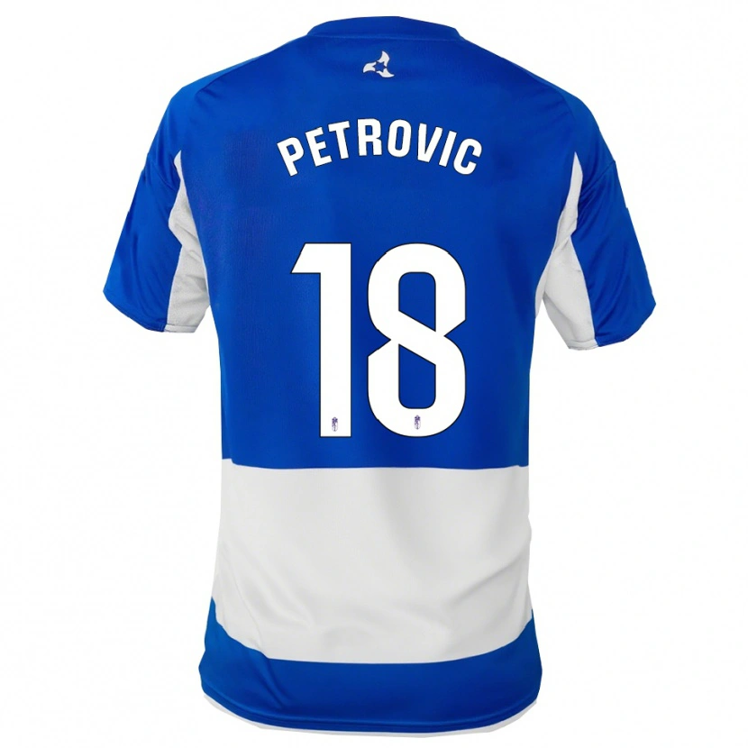 Danxen Heren Njegos Petrovic #18 Blauw Wit Uitshirt Uittenue 2025/26 T-Shirt België