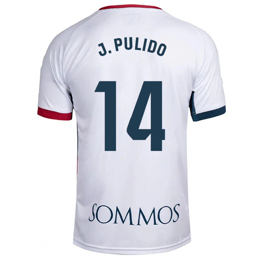 Danxen Heren Jorge Pulido #14 Wit Rood Uitshirt Uittenue 2025/26 T-Shirt België