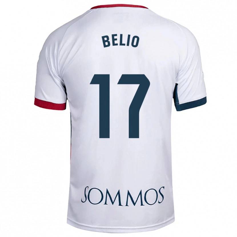 Danxen Heren Marta Belio #17 Wit Rood Uitshirt Uittenue 2025/26 T-Shirt België