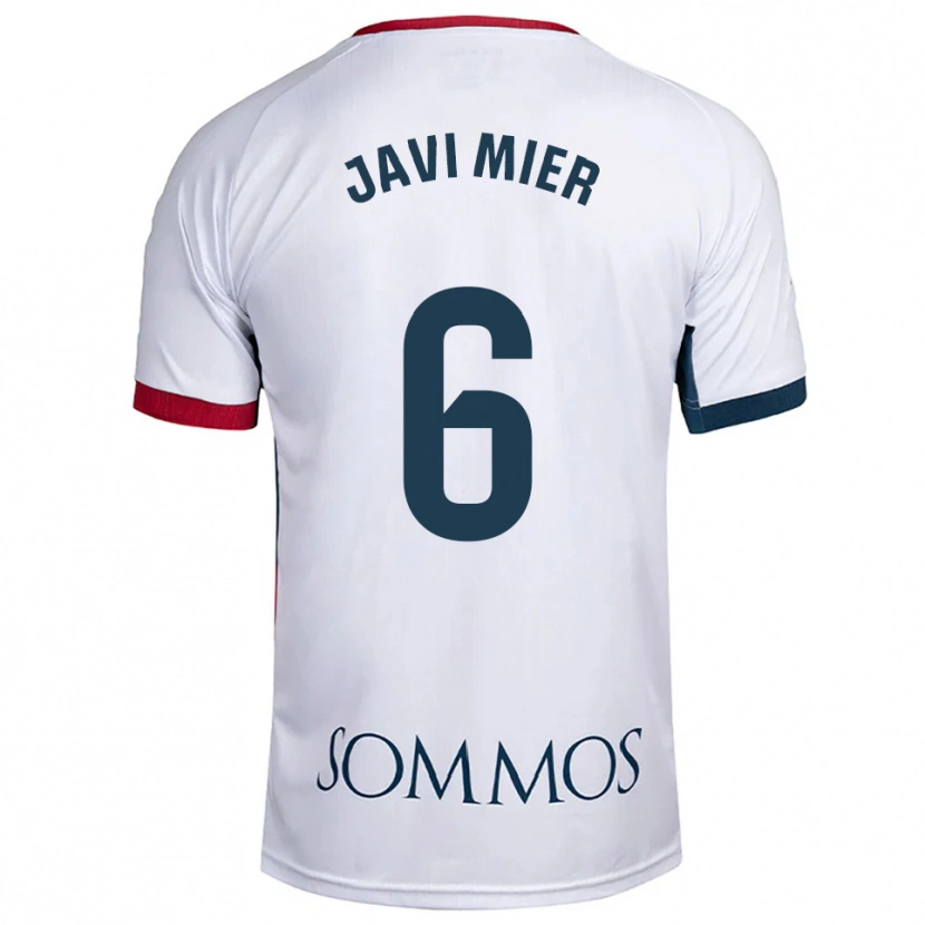 Danxen Heren Javi Mier #6 Wit Rood Uitshirt Uittenue 2025/26 T-Shirt België