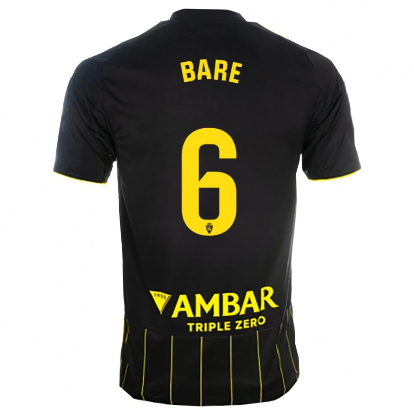 Danxen Heren Keidi Bare #6 Zwart Geel Uitshirt Uittenue 2025/26 T-Shirt België