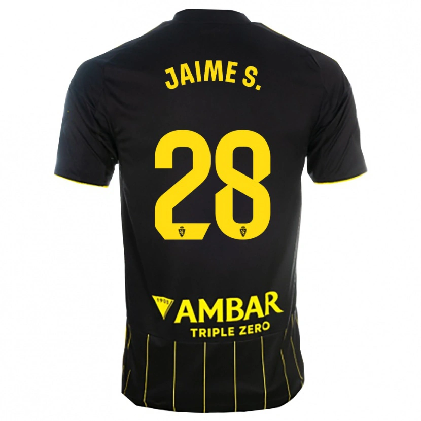 Danxen Heren Jaime Sánchez #28 Zwart Geel Uitshirt Uittenue 2025/26 T-Shirt België