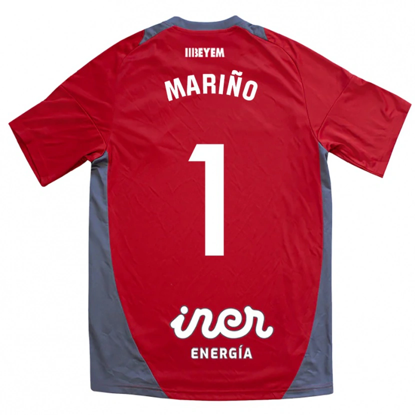 Danxen Heren Diego Mariño #1 Rood Grijs Uitshirt Uittenue 2025/26 T-Shirt België