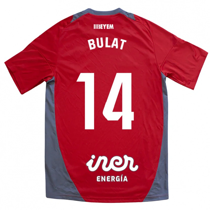 Danxen Heren Artiom Bulat #14 Rood Grijs Uitshirt Uittenue 2025/26 T-Shirt België