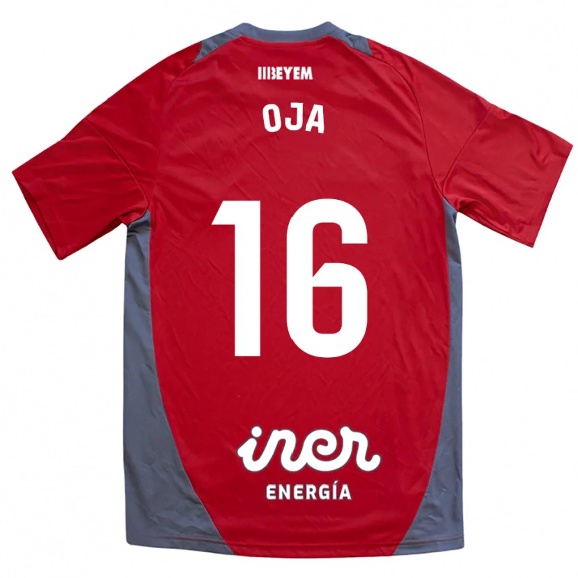 Danxen Heren Johannes Oja #16 Rood Grijs Uitshirt Uittenue 2025/26 T-Shirt België