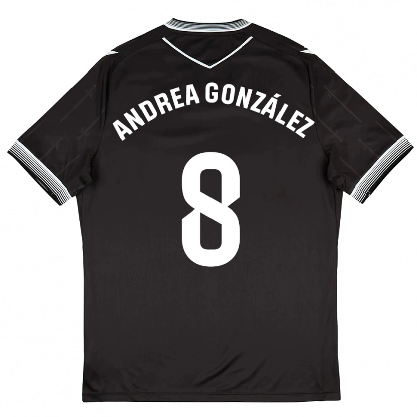 Danxen Heren Andrea González #8 Zwart Wit Uitshirt Uittenue 2025/26 T-Shirt België