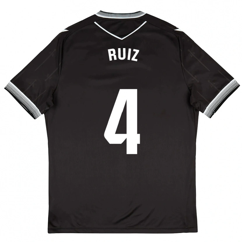 Danxen Heren Dani Ruiz #4 Zwart Wit Uitshirt Uittenue 2025/26 T-Shirt België