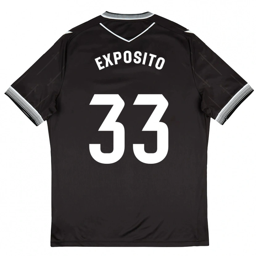 Danxen Heren Marcelo Expósito #33 Zwart Wit Uitshirt Uittenue 2025/26 T-Shirt België