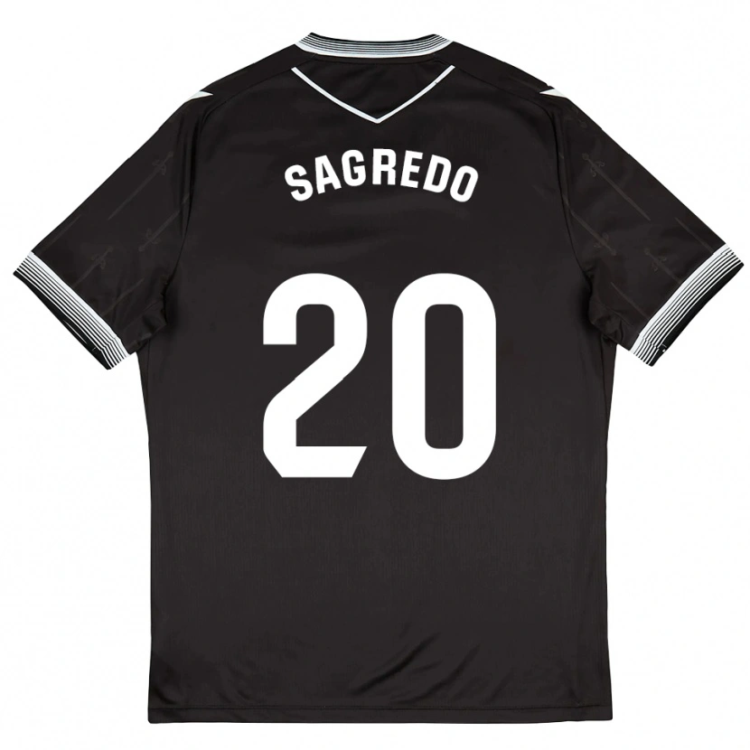 Danxen Heren Pablo Sagredo #20 Zwart Wit Uitshirt Uittenue 2025/26 T-Shirt België